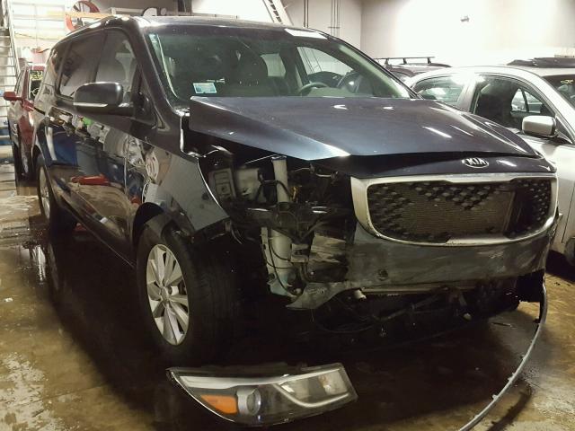 KNDMB5C18G6085318 - 2016 KIA SEDONA LX BLUE photo 1