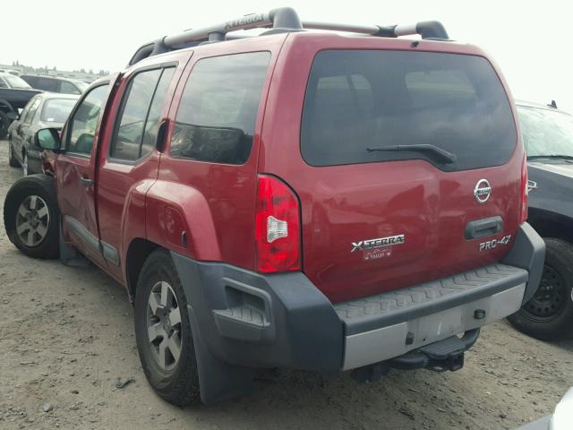 5N1AN0NW9BC504546 - 2011 NISSAN XTERRA OFF RED photo 3