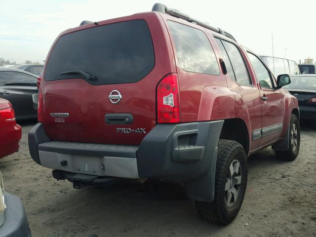 5N1AN0NW9BC504546 - 2011 NISSAN XTERRA OFF RED photo 4