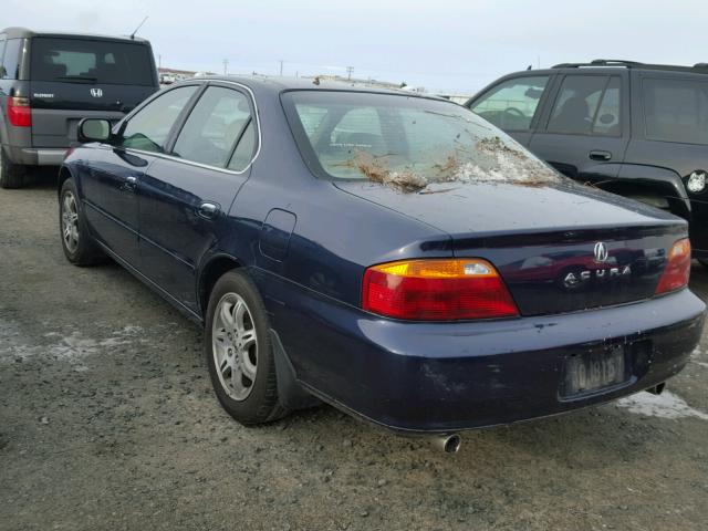 19UUA5665YA020422 - 2000 ACURA 3.2TL BLUE photo 3