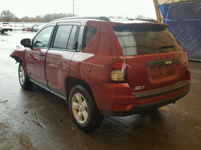 1C4NJCBA0GD815425 - 2016 JEEP COMPASS SP BURGUNDY photo 3