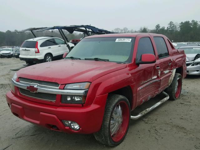 3GNEC13T42G312126 - 2002 CHEVROLET AVALANCHE RED photo 2