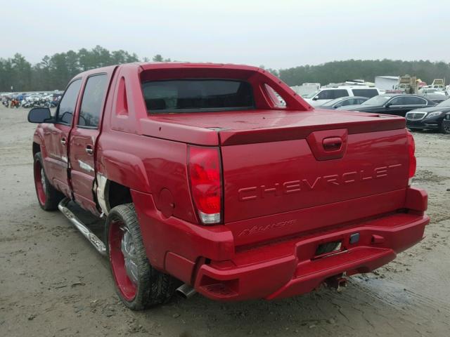 3GNEC13T42G312126 - 2002 CHEVROLET AVALANCHE RED photo 3