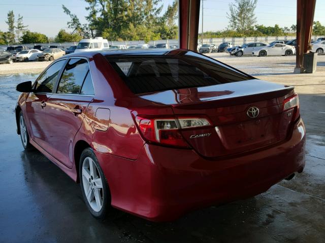 4T1BF1FK7EU751226 - 2014 TOYOTA CAMRY L RED photo 3