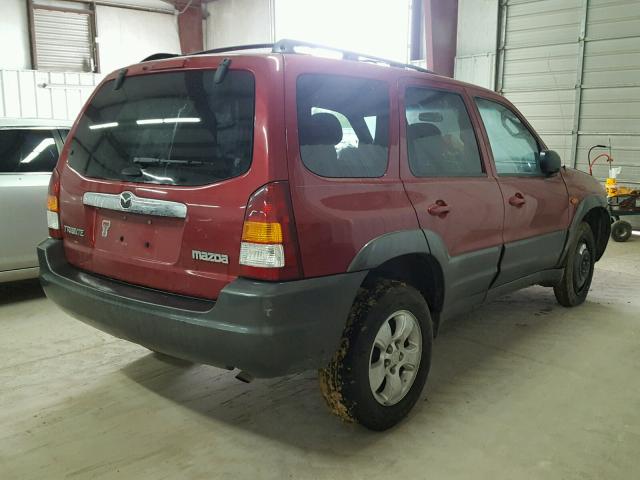 4F2CZ04124KM28037 - 2004 MAZDA TRIBUTE LX RED photo 4