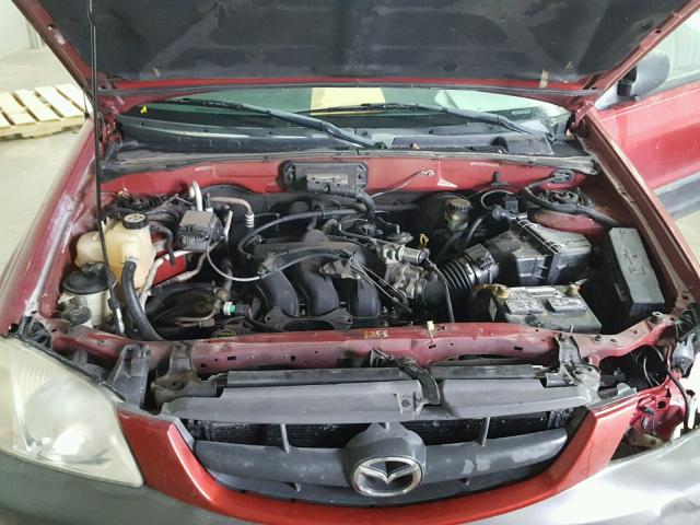 4F2CZ04124KM28037 - 2004 MAZDA TRIBUTE LX RED photo 7