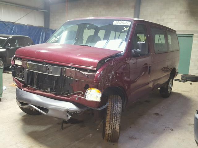 1FBNE31L93HA10232 - 2003 FORD ECONOLINE MAROON photo 2