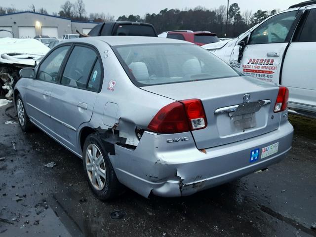 2HGES26823H610119 - 2003 HONDA CIVIC EX SILVER photo 3