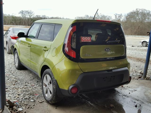 KNDJN2A2XF7760356 - 2015 KIA SOUL GREEN photo 3