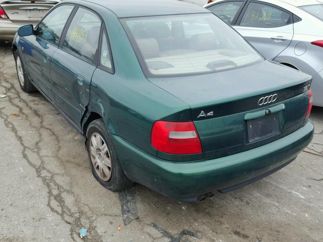 WAUCB28D2WA043622 - 1998 AUDI A4 1.8T QU GREEN photo 3