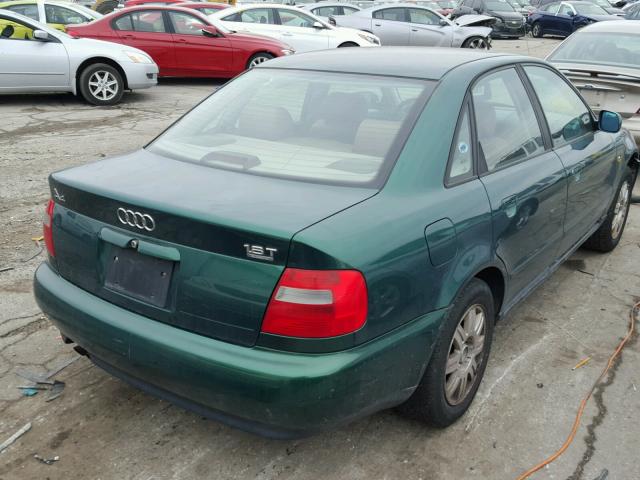 WAUCB28D2WA043622 - 1998 AUDI A4 1.8T QU GREEN photo 4