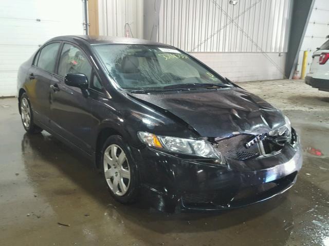 2HGFA1F57BH305561 - 2011 HONDA CIVIC LX BLACK photo 1