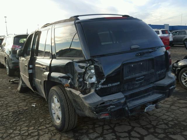 1GNDT13SX22225505 - 2002 CHEVROLET TRAILBLAZE BLACK photo 3