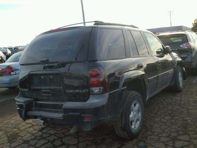 1GNDT13SX22225505 - 2002 CHEVROLET TRAILBLAZE BLACK photo 4