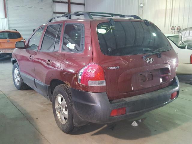 KM8SC73D55U998312 - 2005 HYUNDAI SANTA FE G RED photo 3