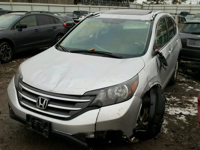 5J6RM4H79EL061299 - 2014 HONDA CR-V EXL SILVER photo 2