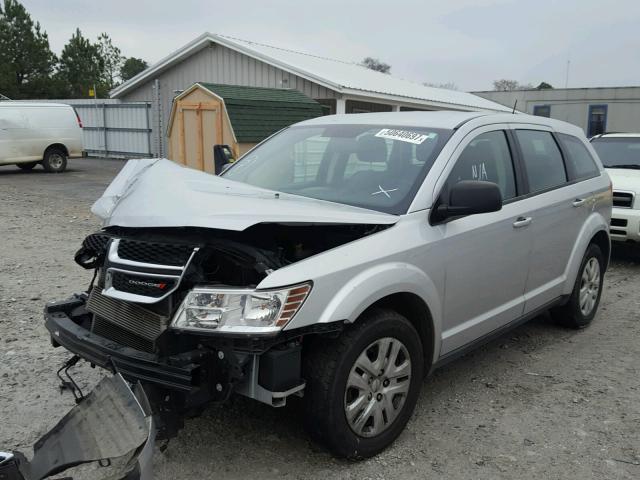 3C4PDCAB2ET107050 - 2014 DODGE JOURNEY SE SILVER photo 2