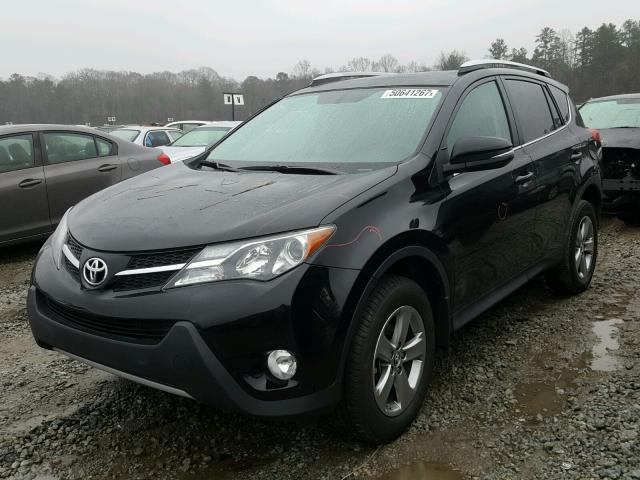 2T3RFREV0FW378998 - 2015 TOYOTA RAV4 XLE BLACK photo 2