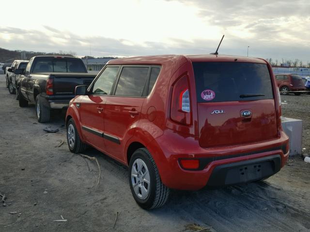 KNDJT2A52D7580480 - 2013 KIA SOUL RED photo 3