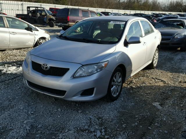 2T1BU4EE3AC312670 - 2010 TOYOTA COROLLA BA SILVER photo 2