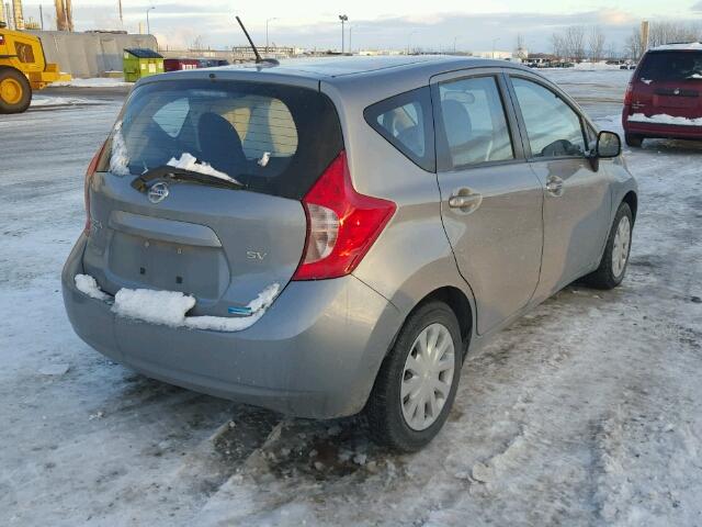 3N1CE2CP3EL364977 - 2014 NISSAN VERSA NOTE SILVER photo 4