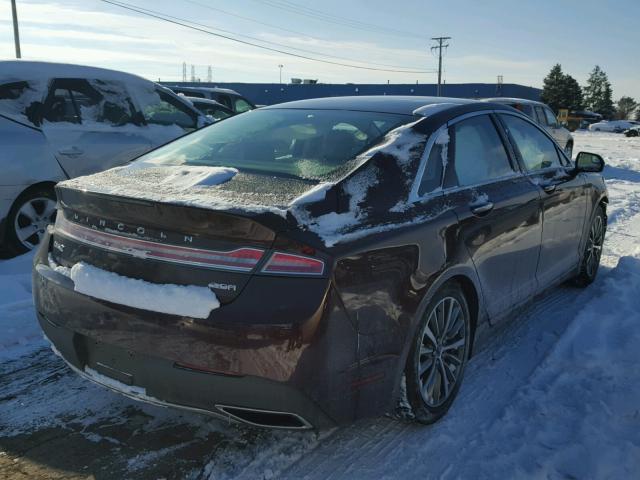 3LN6L5LU2HR602872 - 2017 LINCOLN MKZ HYBRID BURGUNDY photo 4