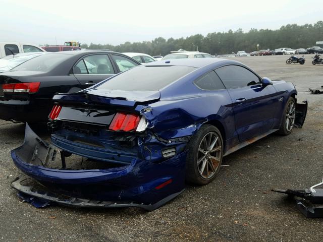 1FA6P8CF0G5245081 - 2016 FORD MUSTANG GT BLUE photo 4