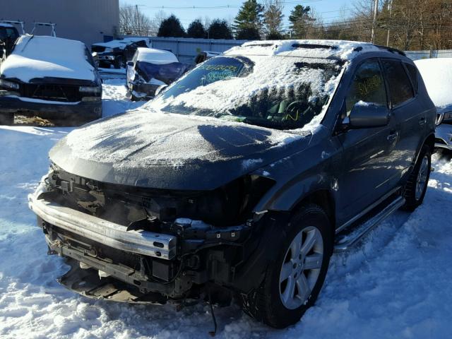 JN8AZ08W67W624402 - 2007 NISSAN MURANO SL GRAY photo 2