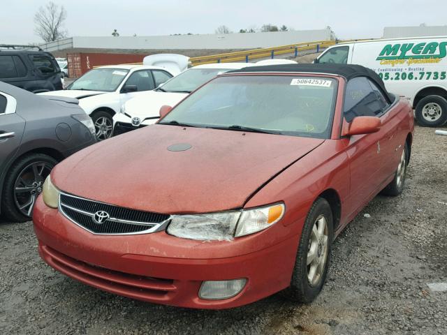 2T1FF22P01C457509 - 2001 TOYOTA CAMRY SOLA ORANGE photo 2