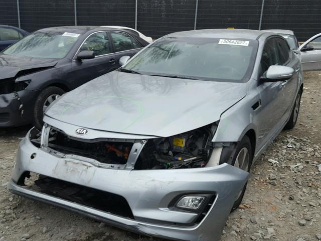 KNAGM4AD3F5079510 - 2015 KIA OPTIMA HYB GRAY photo 2