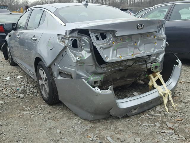 KNAGM4AD3F5079510 - 2015 KIA OPTIMA HYB GRAY photo 3