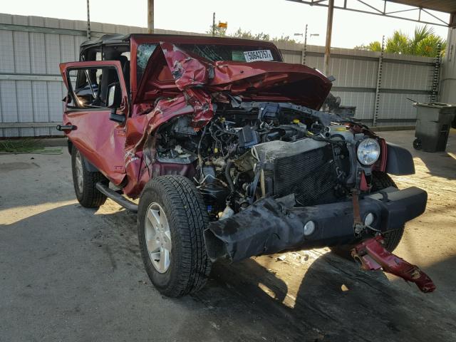 1C4AJWAGXDL583746 - 2013 JEEP WRANGLER S RED photo 1