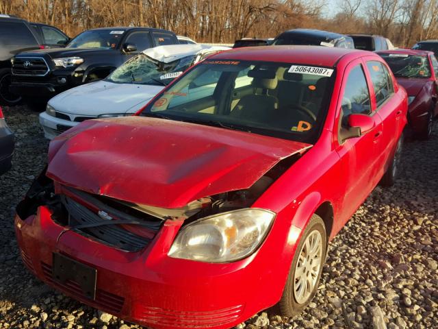 1G1AD5F55A7145612 - 2010 CHEVROLET COBALT 1LT RED photo 2