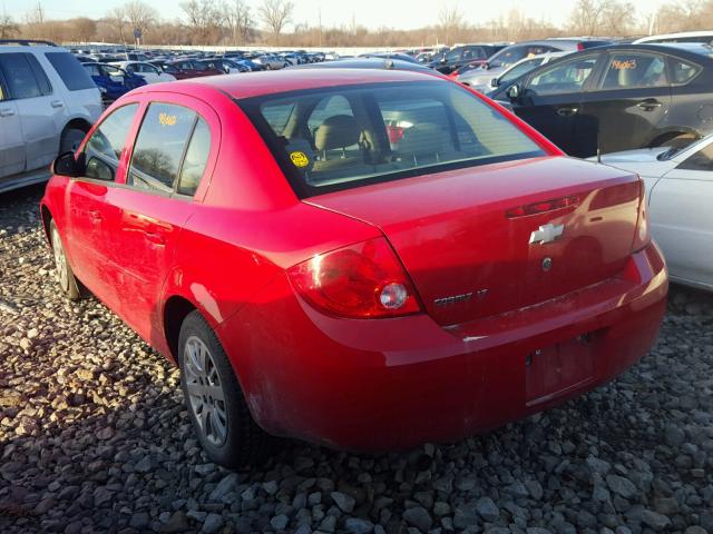 1G1AD5F55A7145612 - 2010 CHEVROLET COBALT 1LT RED photo 3