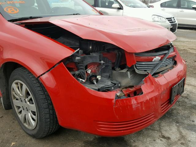 1G1AD5F55A7145612 - 2010 CHEVROLET COBALT 1LT RED photo 9