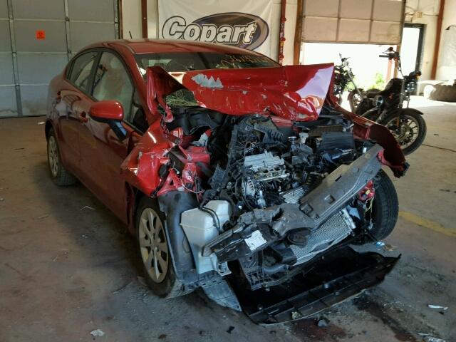 KNADM4A31E6345125 - 2014 KIA RIO LX RED photo 1