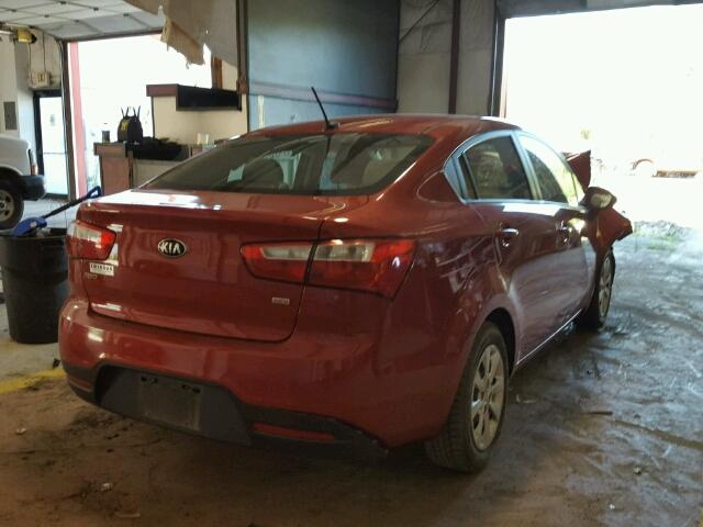 KNADM4A31E6345125 - 2014 KIA RIO LX Կարմիր լուսանկար 4