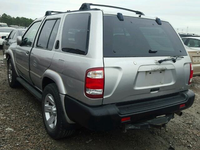 JN8DR09Y42W728215 - 2002 NISSAN PATHFINDER SILVER photo 3