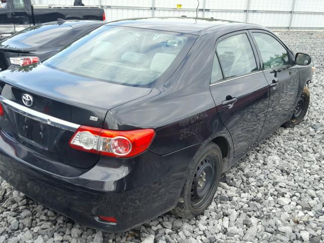 2T1BU4EE0DC107151 - 2013 TOYOTA COROLLA BA BLACK photo 4