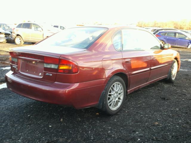 4S3BE625947202483 - 2004 SUBARU LEGACY L S MAROON photo 4