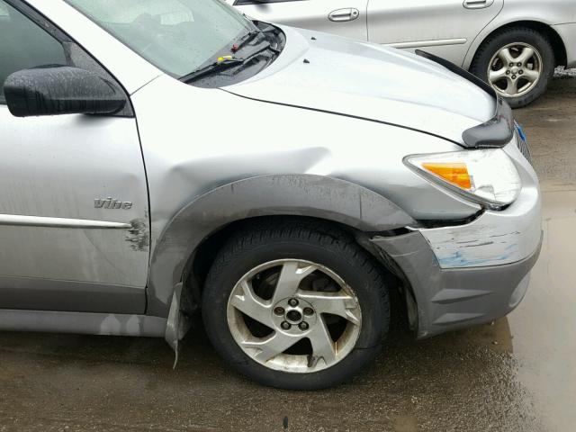 5Y2SL65888Z422543 - 2008 PONTIAC VIBE SILVER photo 9