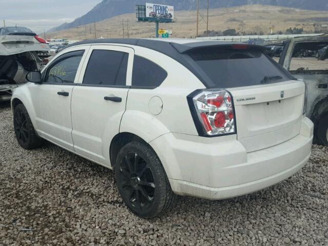 1B3HB28C97D407262 - 2007 DODGE CALIBER WHITE photo 3