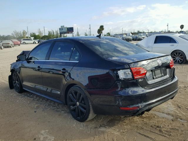 3VW4S7AJ1DM293502 - 2013 VOLKSWAGEN JETTA GLI BLACK photo 3