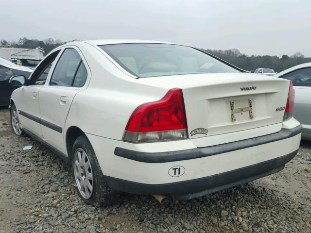 YV1RS61R312085711 - 2001 VOLVO S60 WHITE photo 3