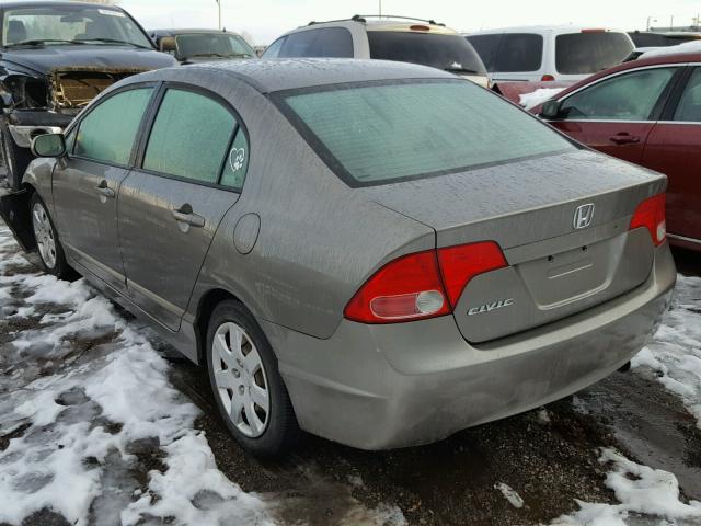 1HGFA16548L065736 - 2008 HONDA CIVIC LX GRAY photo 3