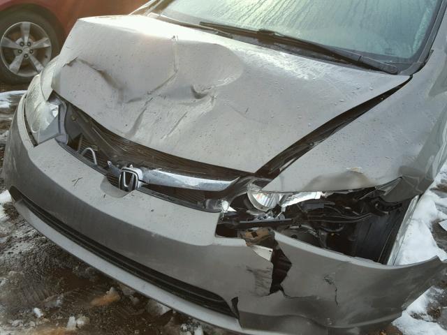 1HGFA16548L065736 - 2008 HONDA CIVIC LX GRAY photo 9