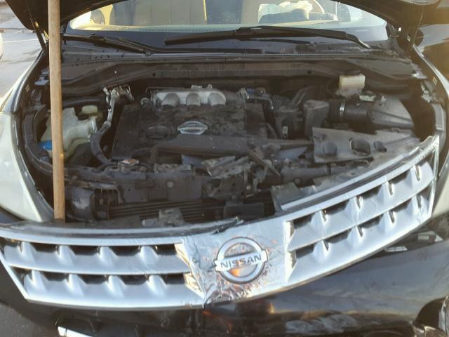 JN8AZ08T17W514041 - 2007 NISSAN MURANO SL BLACK photo 7