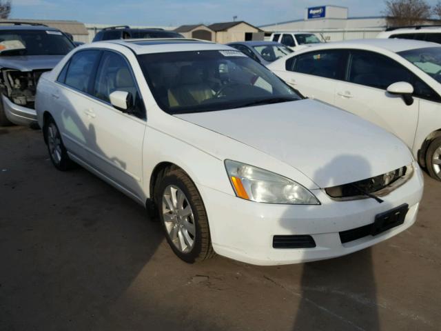 1HGCM66557A029829 - 2007 HONDA ACCORD EX WHITE photo 1