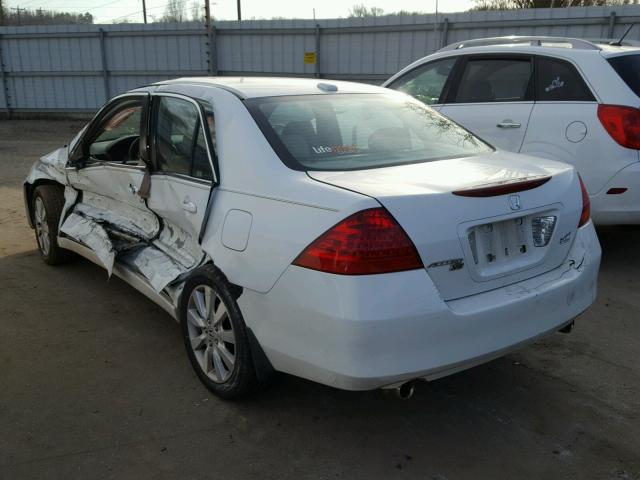 1HGCM66557A029829 - 2007 HONDA ACCORD EX WHITE photo 3