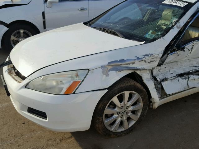 1HGCM66557A029829 - 2007 HONDA ACCORD EX WHITE photo 9